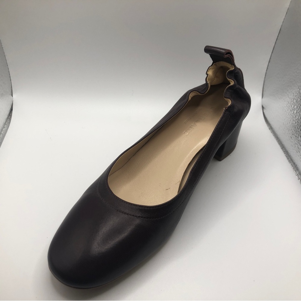 Everlane block heel - Deep oxblood color